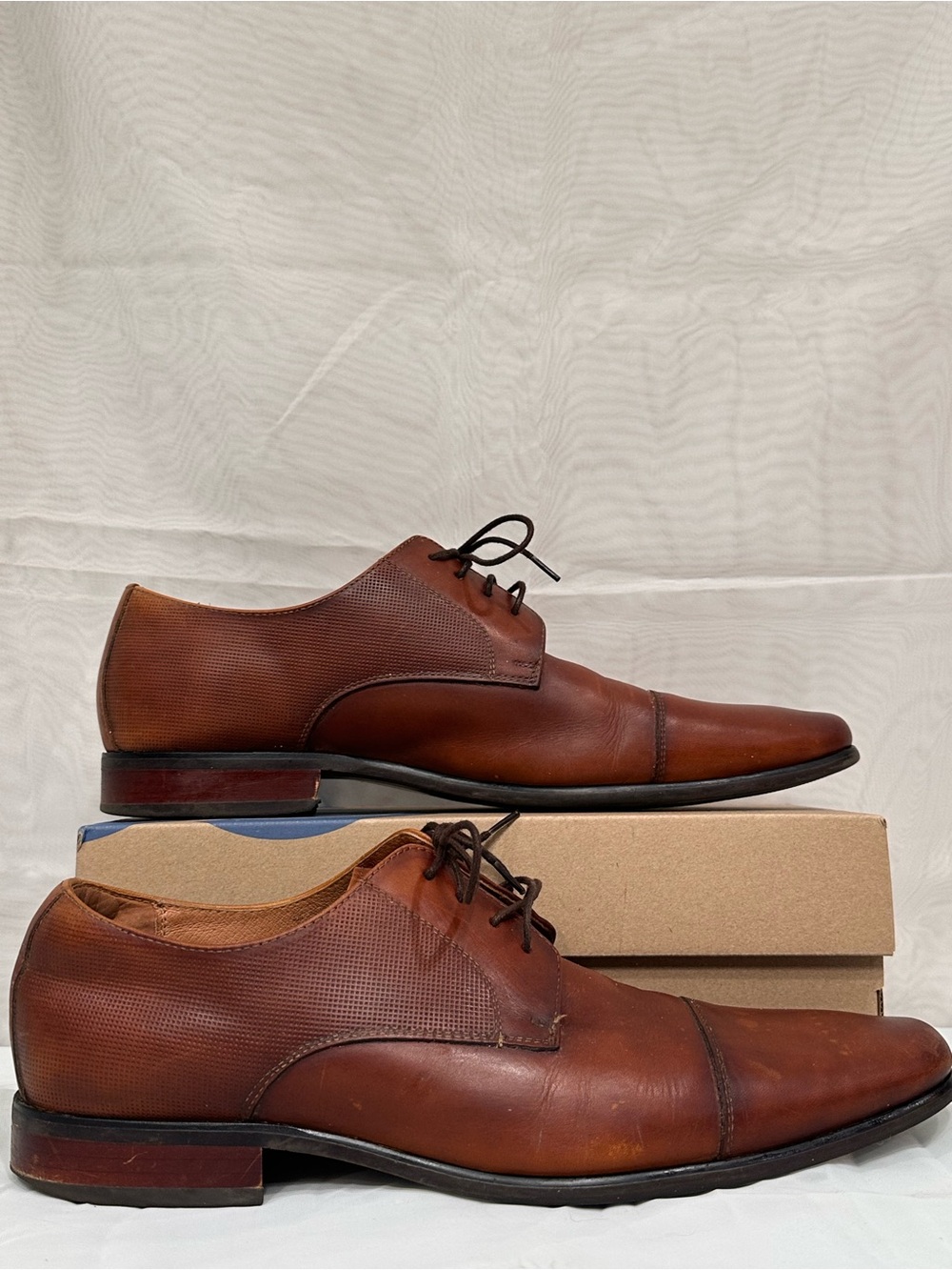 Florsheim Men's Brown Leather Cap-Toe Oxford Dress Shoes